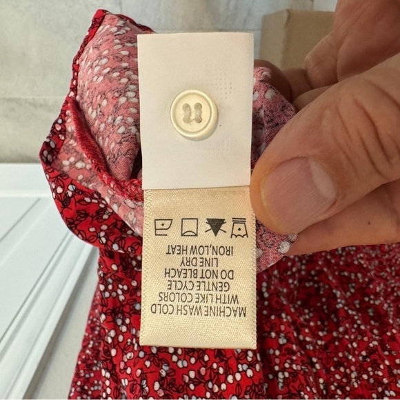 Max Studio Red Cherry Print Boho Balloon Long Sleeve Blouse. Size 2X - Picture 12 of 12